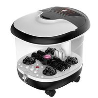 Foot Bath Foot Washing Automatic Heating Plastic Electric Massage Household Barrel Folding Foot Barrel (Color : Black)