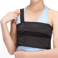 Chest Support Brace/Rib Belt, Fencia Women's Elastic Rib Belt Chest Support Brace Breathable Adjusable Belt Band After Surgery - Black (M)