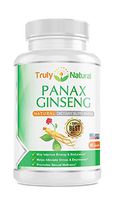 Truly Natural - Korean Red Panax Ginseng 1000mg Servings - 500mg Extra Strength 60 Capsules - Pure Dried Root Extract - 5% Ginsenosides - Oral Supplement w/Ashwagandha to Boost Energy & Sexual Health