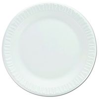 Dart 7PWCR Non-Laminated Foam Dinnerware, Plates, 7"Diameter, White, Pack of 125 (Case of 8 Packs)