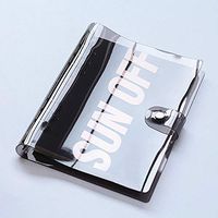 Harphia Transparent Soft PVC Binder Cover 6-Ring with Snap Button Closure for Ring-Bound Planner Pages (A5 9.45x7.09'')