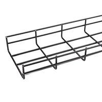 WireRun Black Powder Coated Cable Tray - 2 in. Depth x 1-2 in. Width x 6.56 FT Lenght