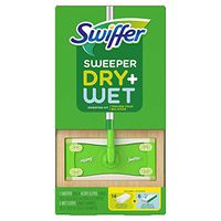 Swiffer Sweeper Dry + Wet sweeping Kit (1 Sweeper, 14 Dry Cloths, 6 Wet Cloths)