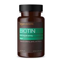 Amazon Elements Vegan Biotin 5000 mcg - Hair, Skin, Nails - 130 Capsules (4 month supply)           (Packaging may vary)