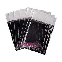 PH PandaHall 2000pcs Sealing Cellophane Bags with White Hanging Header Flat Cello Wrap Flap Resealable Bags Cellophane Favor for Jewelry Retail Gift Party Wedding Christmas Birthday Gifts 5.7x6cm