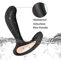 12 Function Mens Silicone Electric Postata Massager with Handle USB Charging for Muscle Massage