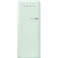 Smeg FAB28ULPG3 50's Retro Style Aesthetic 24" 50'S Style Refrigerator With Ice Compartment, Pastel Green, Left Hand Hinge
