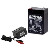 Universal Power Group 6V 4.5 AH Replacement Battery for Streamlight Vulcan, 44007 with Charger