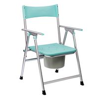 XWZJY Bedside Commode Household Medical Toilet Chair Stool Safety Frame Folding Shower Bench with Non-Slip Leg Pad Handles for Seniors, Disabled