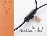Mini Loopset Neckloop MIC Built-in with covert wireless spy Earpiece GSM Earphone Earbud & 2x batteries (Full sets with skin earpiece)