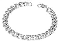 Starryinter Men's Korean Style Titanium Rolo Chain Bracelet in a Gift Box, Anti-fatigue, Pain Relief -BR225
