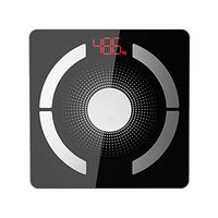 WPCBAA Digital Scales Floor Body Weight Bathroom Scale Smart Backlit Display Scale Body Weight Body Fat Water Muscle Mass BMI 3 AAA Batteries Black Electronic Weight Scale