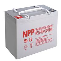 NPP NP12-55Ah Rechargeable AGM SLA 12V 55Ah Battery with Button Style Terminals