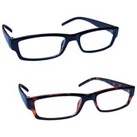 The Reading Glasses Company Black & Brown Tortoiseshell Lightweight Readers Value 2 Pack Mens Womens RR32-12 +3.00