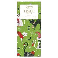 Caspari Yule Cats Tissue Paper, 8 Sheets Included