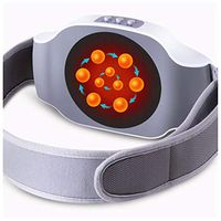 Abdominal Massager - Warm Palace Warming Stomach Care Kneading Tummy Waist - Car And Home Dual-use Multi-function Warm Palace Belt - Gastrointestinal Kneading Creeping and Flatness Physiotherapy,White