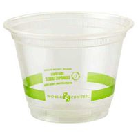 World Centric Ingeo Compostable Clear Cup, 3 Ounce - 2500 per case.