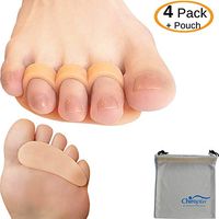 Chiroplax Hammer Toe Cushions Straightener Pads Temporary Corrector Relief Separator Crest Splint, 4 Pack (Beige)