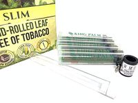 King Palm All Natural Slim Rolls 5 Sealed Slim Rolls with Packing Sticks with Free S&L Gifts
