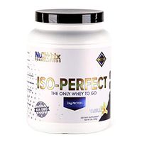 NuEthix Formulations Iso-Perfect Whey Protein Isolate Powder Naturally Sweetened with Stevia, Vanilla, 32 Servings