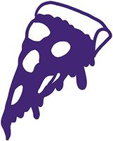 hBARSCI Pizza Vinyl Decal - 5 Inches - for Cars, Trucks, Windows, Laptops, Tablets, Outdoor-Grade 2.5mil Thick Vinyl - Purple