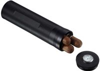 Visol Products VHUD901 Mitchell Black Matte Cigar Tube with Hygrometer