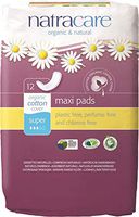 Natracare Maxi Pads Super with Organic Cotton Cover 12 ea (Pack of 2)