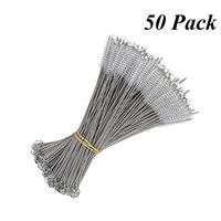 Sunwinc Drinking Straw Brush-50 Pack, 90" x 8 mm Cleaner Brush for Stainless Steel Straws and Cleaning Brush for Smoothie Straws. Reusable Washable Dishwasher Safe