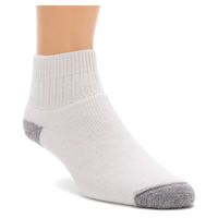 WigWam Diabetic Sport Quarter Socks, White, Md