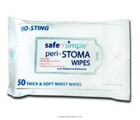 Safe n Simple SNS00525 Stoma Wipes / Adhesive Remover - Pack of 50