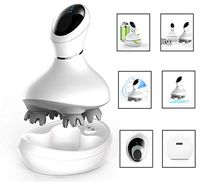 Electric Scalp Head Massager with Vibration Mode Portable Handheld with Deep Tissue Kneading Stimulating Hair Growth Stress Release Full Body Massage IPX7 Waterproof