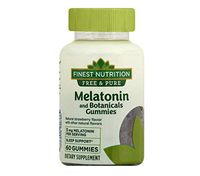 Melatonin + Botanicals Gummies Strawberry60ea, 2 pk Finest Nutrition Free & Pure