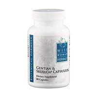 Wise Woman Herbals – Gentian and Skullcap Capsules – 90 Capsules - All-Natural Digestive Support Supplement for Normal Healthy Digestive Function, Aid for Constipation, Gas, Bloating and Diarrhea