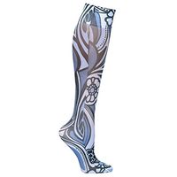 Celeste Stein Mild Compression Knee High Stockings, Wide Calf - Blue/Black Swirl
