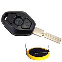 HQRP Key-Fob and Battery for BMW 525i 528i 530i 540i 750iL 1998 1999 2000 2001 2002 2003 98 99 00 01 02 03 Remote Shell Case Cover Smart Key Keyless FOB + Coaster