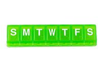 Ezy Dose Large Weekly/Locking Pill Planner with Braille, Green, 2-Pack