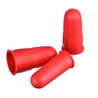 yanQxIzbiu Silicone Finger Cot, Anti-Scald/Anti-Slip/Anti-Burn Finger Protectors, Protect Finger Sleeve Caps Gloves Red 3pcs