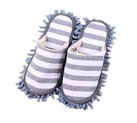 Turkoni Multifunction Unisex Cleaning Slippers, Detachable Mopping Shoes House Floor Cleaning Mop Microfiber Sole (Grey)