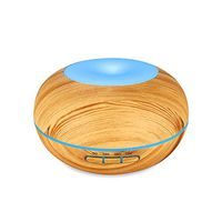 NEWKBO Essential Oil Diffuser, 300ml Humidifier with 7 Color Lights and 4 Timer，Cold Mist Sprayer with Waterless Auto Shut-Off for Home Office Baby