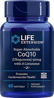 Life Extension Super-Absorbable COQ10 with D-Limonene, 50mg 60 Softgels