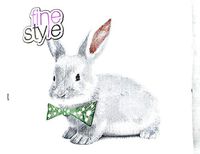 Easter Bunny Rabbit with Bowtie Disposable Lunch Napkins 40 Count