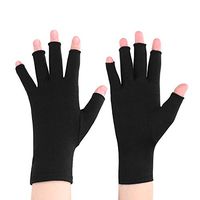 Compression Arthritis Gloves Wrist Support Joint Pain Relief Hand Computer Typing Fingerless Thumb Wrap for Symptoms, Rheumatoid & Osteoarthritis