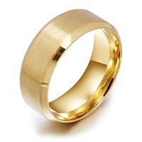 WaNana Stainless Steel Medical Finger Ring Magnetic Weight Loss Ring High Polish Fashion Jewelry Gold 9