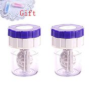 Plastic Contact Lens Cleaning Lenses Case 2pcs with 2pcs Tweezers