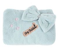 Winter Hot Water Bottle Safe Explosion-proof Rechargeable Hand Warmer Pocket Portable Electric Heat Pain Relief Warming Bag with Detachable Velvet Cover, Cute Cartoon/Bowknot (Small Bowknot-Green)
