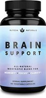 Brain Supplement — Natural Nootropic Brain Booster for Focus, Energy, Memory, Mood, Clarity, and Brain Support with Lions Mane, Ginkgo Biloba & Bacopa Monnieri, Memory Supplement & Focus Supplement