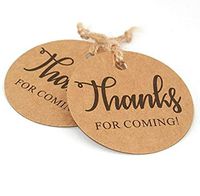 100pcs Thank You with Red Heart Kraft Gift Tags Wedding Party Paper Hang Tags Price Label Hang Tag Cards DIYPaper Gift Wrapping