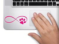 Infinity Paw Print Symbol Decal Funny Dog Pet Laptop Skin MacBook Trackpad Keypad Sticker Window, Decal Sticker Vinyl Car Home Truck Window Laptop
