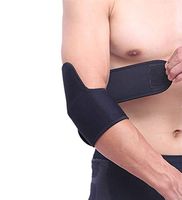 Mcolics Adjustable Neoprene Tennis Elbow Brace Compression Support Pad Guard Protector Elastic Sleeve for Tennis, Golf, Basketball, Bowling, Weightlifting Outdoor Sports Black, Pack of 2