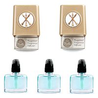 2 Plugables Frosted Sandstone Electric Scented Oil Diffuser Home Fragrancers with 3 (Sea Breeze) Aroma Oils